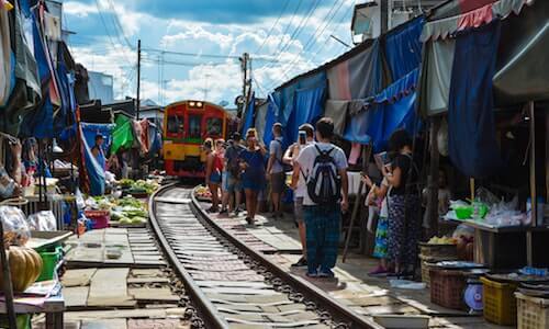 Maeklong Railway Market